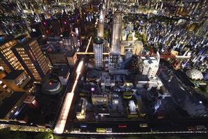 LED City / Lenticular photograph