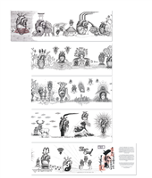 Original long triptych 3 m.